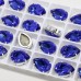 tear drop 8*8mm aapphire crystal fancy stone with claw